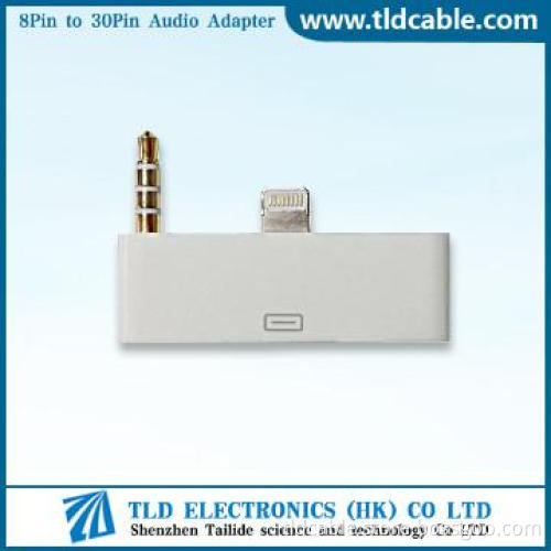 White 8Pin to 30Pin Audio Adapter